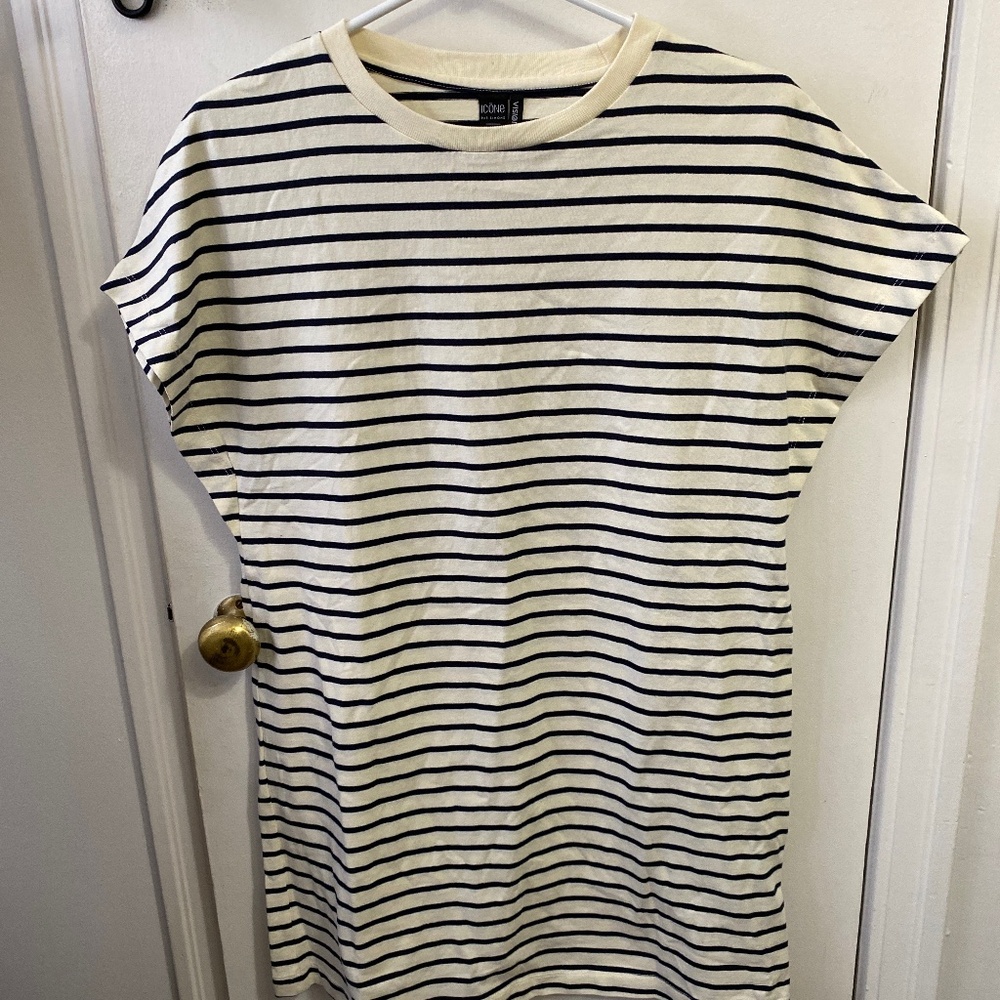 New Icone striped dress, size S  organic cotton